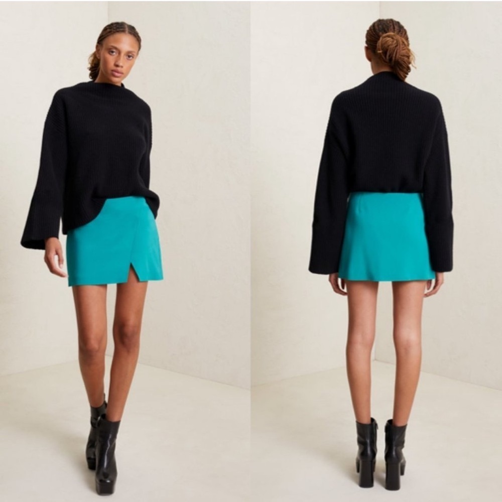 A.L.C. Rylee Crepe Mini Skirt Jade Size 6 NWT